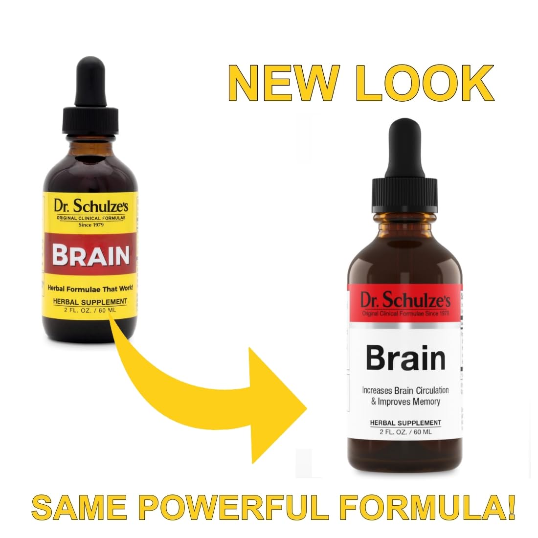 Dr. Schulze's Brain Formula 2 oz. - Vegan and Wild-Harvested | Stimulates Circulation and and Improved Mental Focus - dailyvitalstore