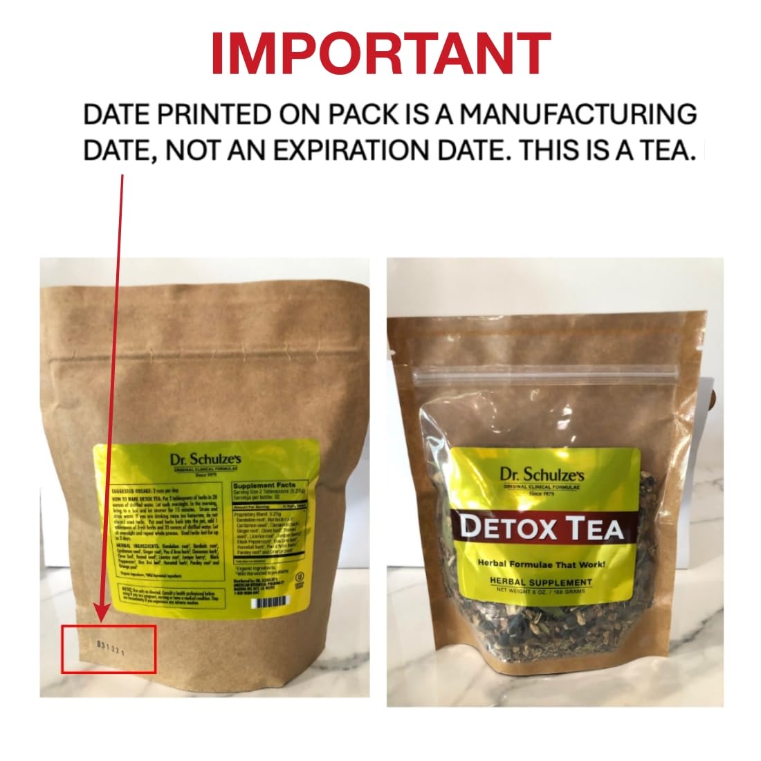 Dr. Schulze’s | Detox Tea | All Purpose Herbal Tonic | Powerful Digestive Stimulant | Dietary Supplement | Ultimate Liver Cleanse | Helps Eliminate Gas & Indigestion | Release Toxins | 6 Oz. Pack - dailyvitalstore