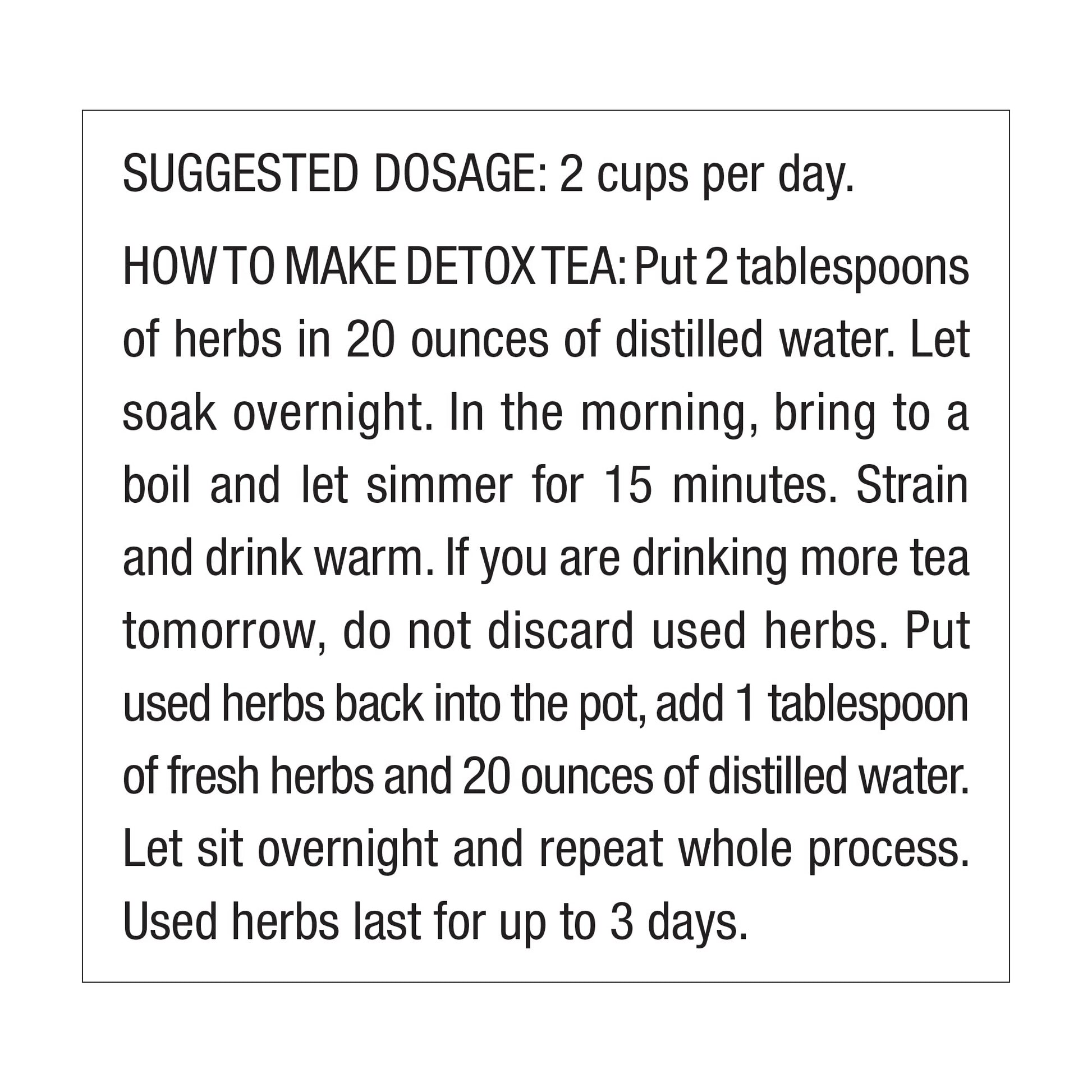 Dr. Schulze’s | Detox Tea | All Purpose Herbal Tonic | Powerful Digestive Stimulant | Dietary Supplement | Ultimate Liver Cleanse | Helps Eliminate Gas & Indigestion | Release Toxins | 6 Oz. Pack - dailyvitalstore