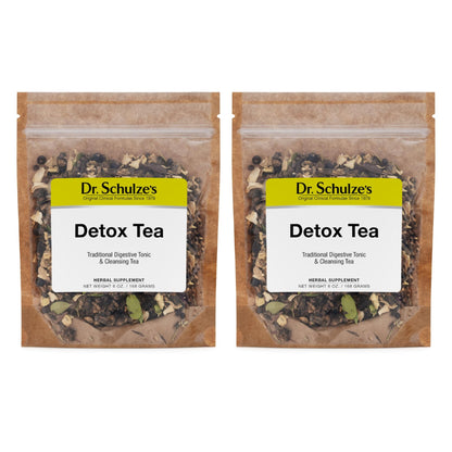 Dr. Schulze's Detox Tea - Gentle Cleansing Tea for Digestive Health - Inner Body Refresh - Bowel Support - Natural, Plant-Based Ingredients - Gluten-Free & Vegan - 6 oz (32 Servings) - 2 Pack - dailyvitalstore