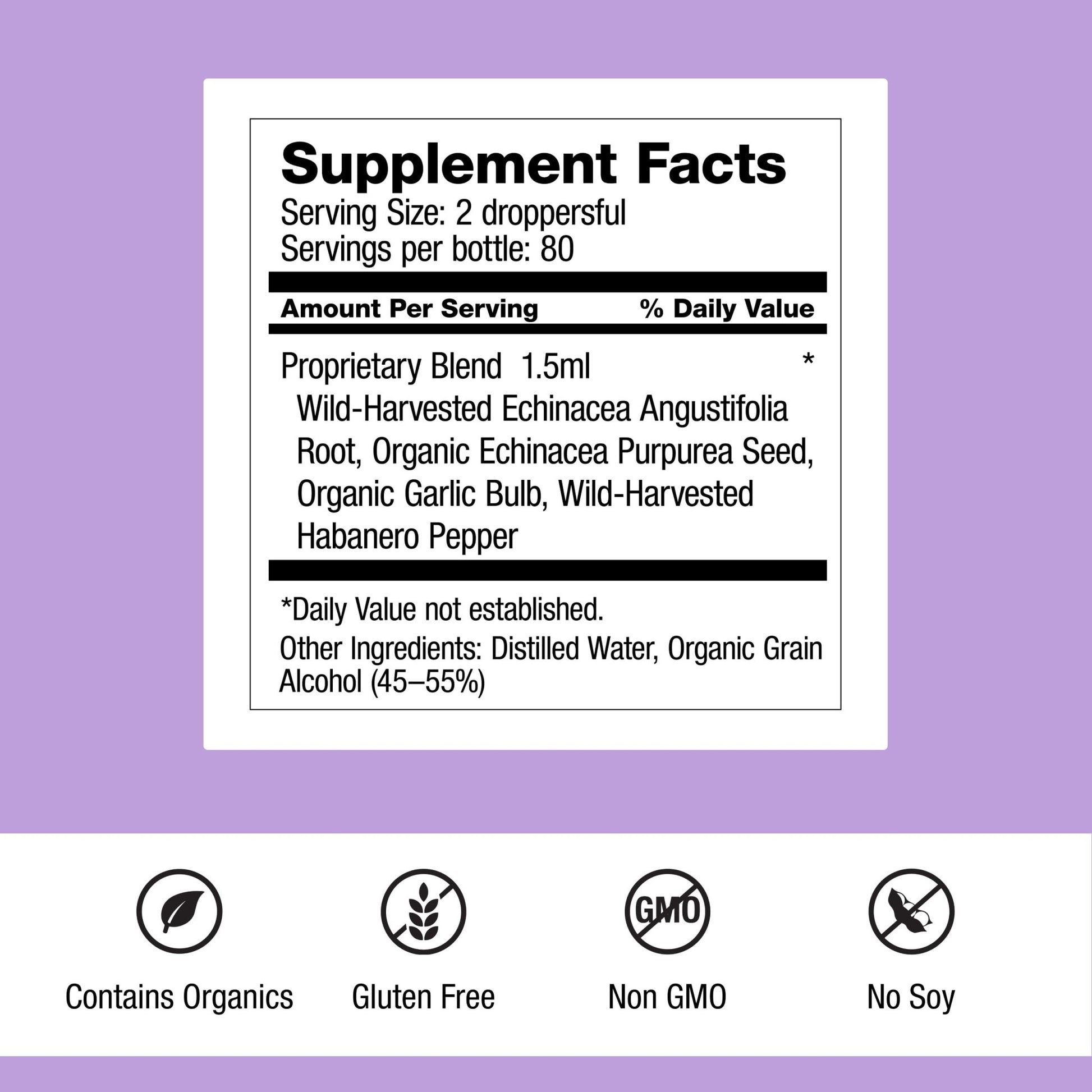 Dr. Schulze's Echinacea Plus | Echinacea Root and Seed | All Organic Extract | Gluten-Free & Non-GMO for Immune System Support | 4 oz - dailyvitalstore