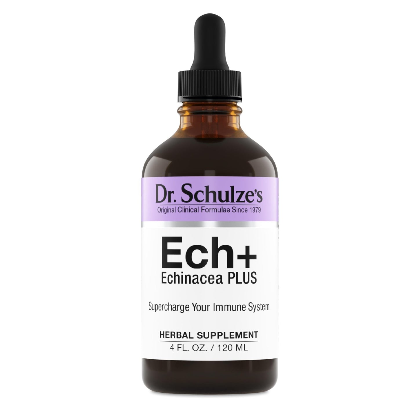Dr. Schulze's Echinacea Plus | Echinacea Root and Seed | All Organic Extract | Gluten-Free & Non-GMO for Immune System Support | 4 oz - dailyvitalstore