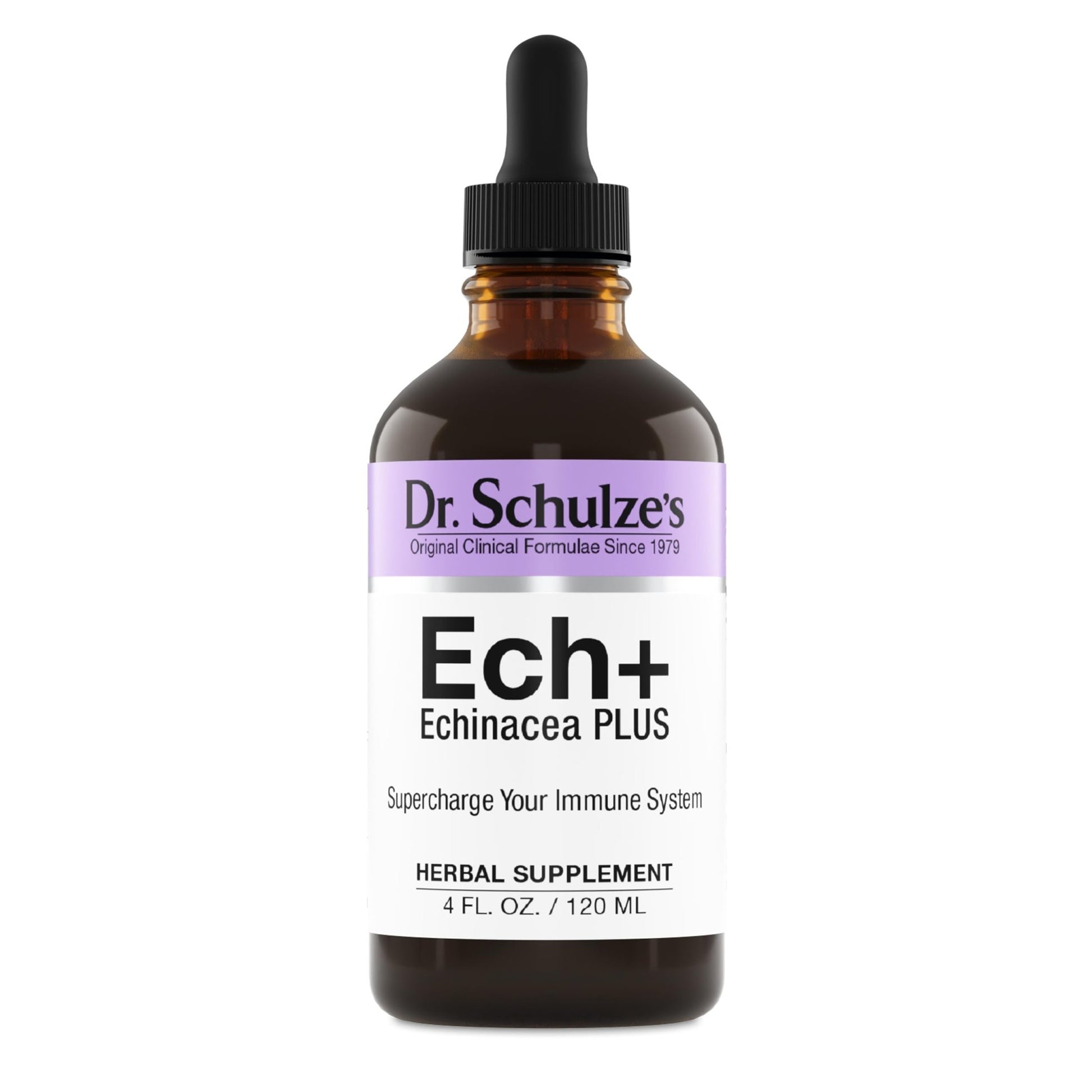 Dr. Schulze's Echinacea Plus | Echinacea Root and Seed | All Organic Extract | Gluten-Free & Non-GMO for Immune System Support | 4 oz - dailyvitalstore