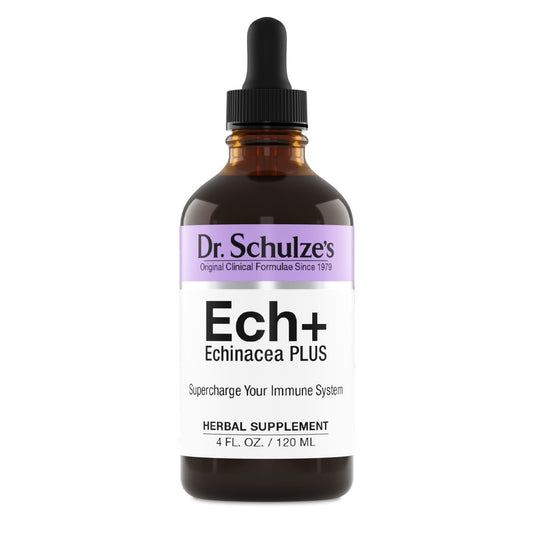 Dr. Schulze's Echinacea Plus | Echinacea Root and Seed | All Organic Extract | Gluten-Free & Non-GMO for Immune System Support | 4 oz - dailyvitalstore