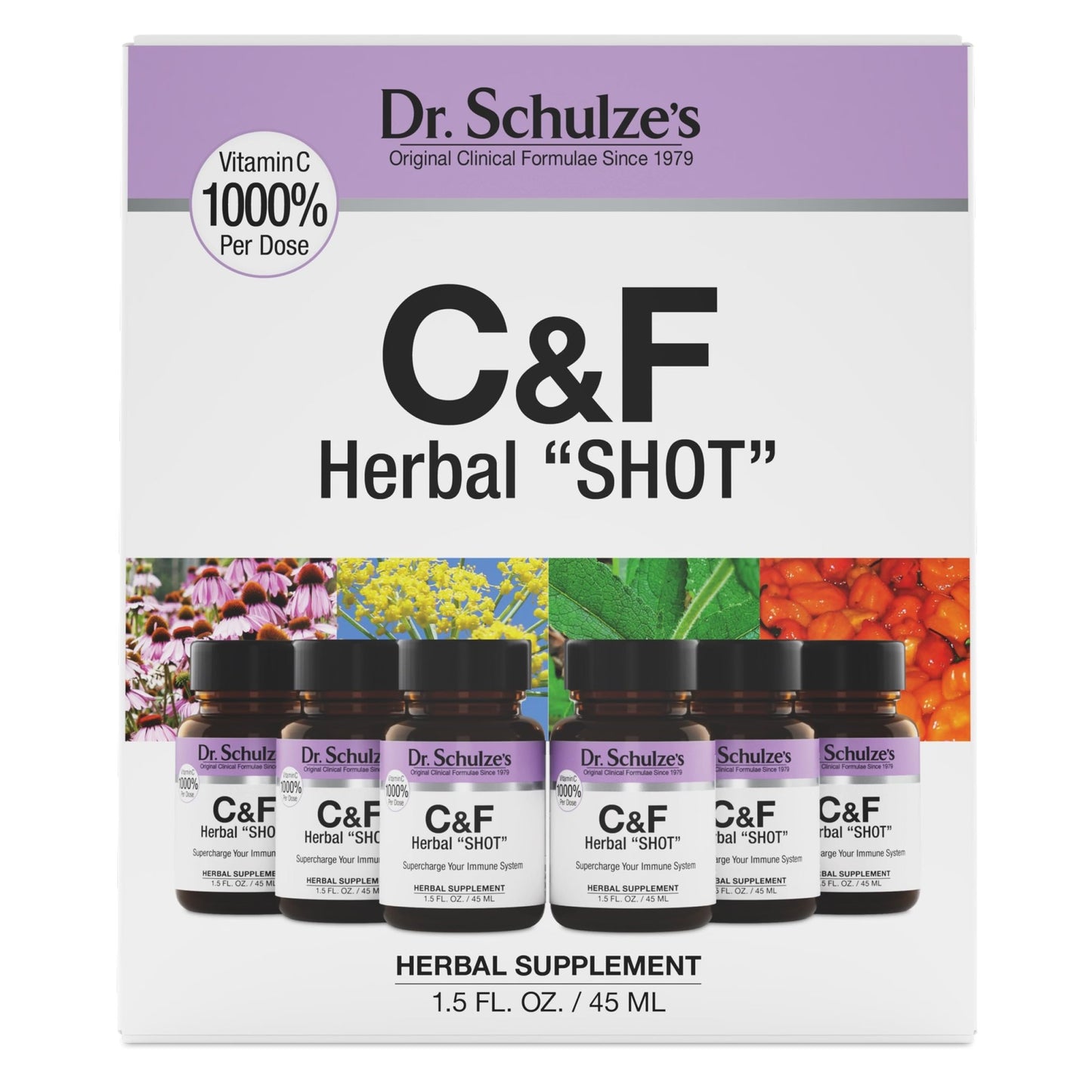 Dr. Schulze's Herbal Shot | Organic Extract | Gluten-Free & Non-GMO for Immune System Support | Total 9 Fl. Oz. | 6 Servings - dailyvitalstore