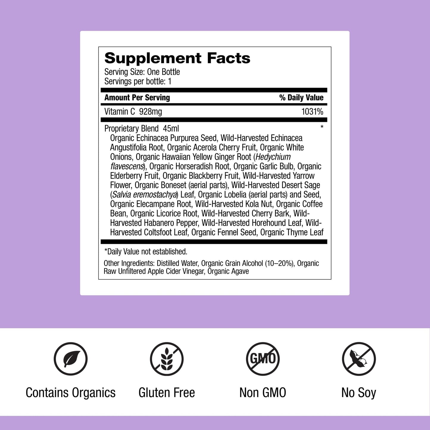 Dr. Schulze's Herbal Shot | Organic Extract | Gluten-Free & Non-GMO for Immune System Support | Total 9 Fl. Oz. | 6 Servings - dailyvitalstore
