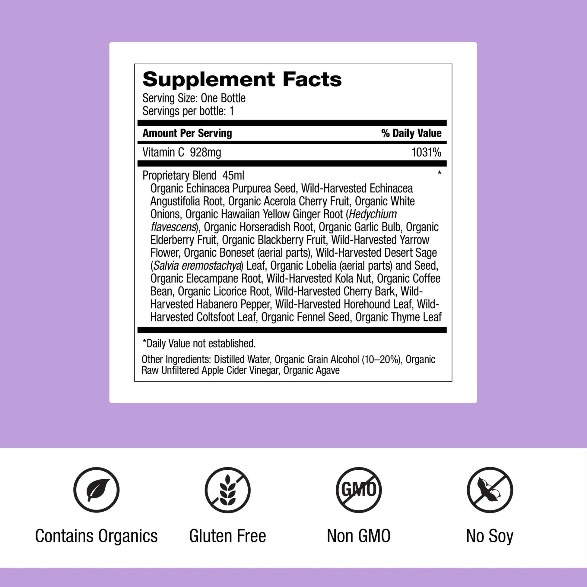 Dr. Schulze's Herbal Shot | Organic Extract | Gluten-Free & Non-GMO for Immune System Support | Total 9 Fl. Oz. | 6 Servings - dailyvitalstore