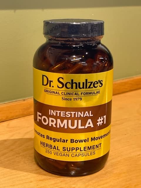 Dr. Schulze's Intestinal Formula 1 - Bowel Movement Supplement for Colon Health Support - Bloating & Constipation Aid - Intestinal Cleanse - All-Natural - Plant-Based - Vegan - 250 Count - dailyvitalstore