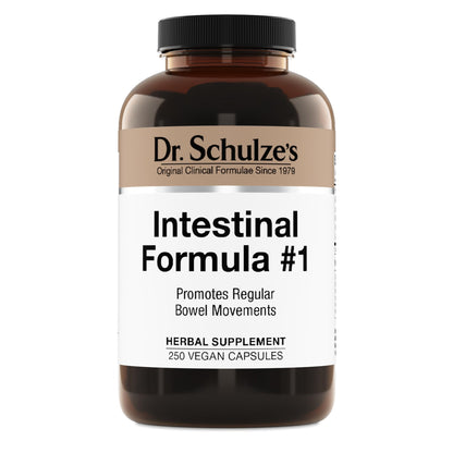 Dr. Schulze's Intestinal Formula 1 - Bowel Movement Supplement for Colon Health Support - Bloating & Constipation Aid - Intestinal Cleanse - All-Natural - Plant-Based - Vegan - 250 Count - dailyvitalstore