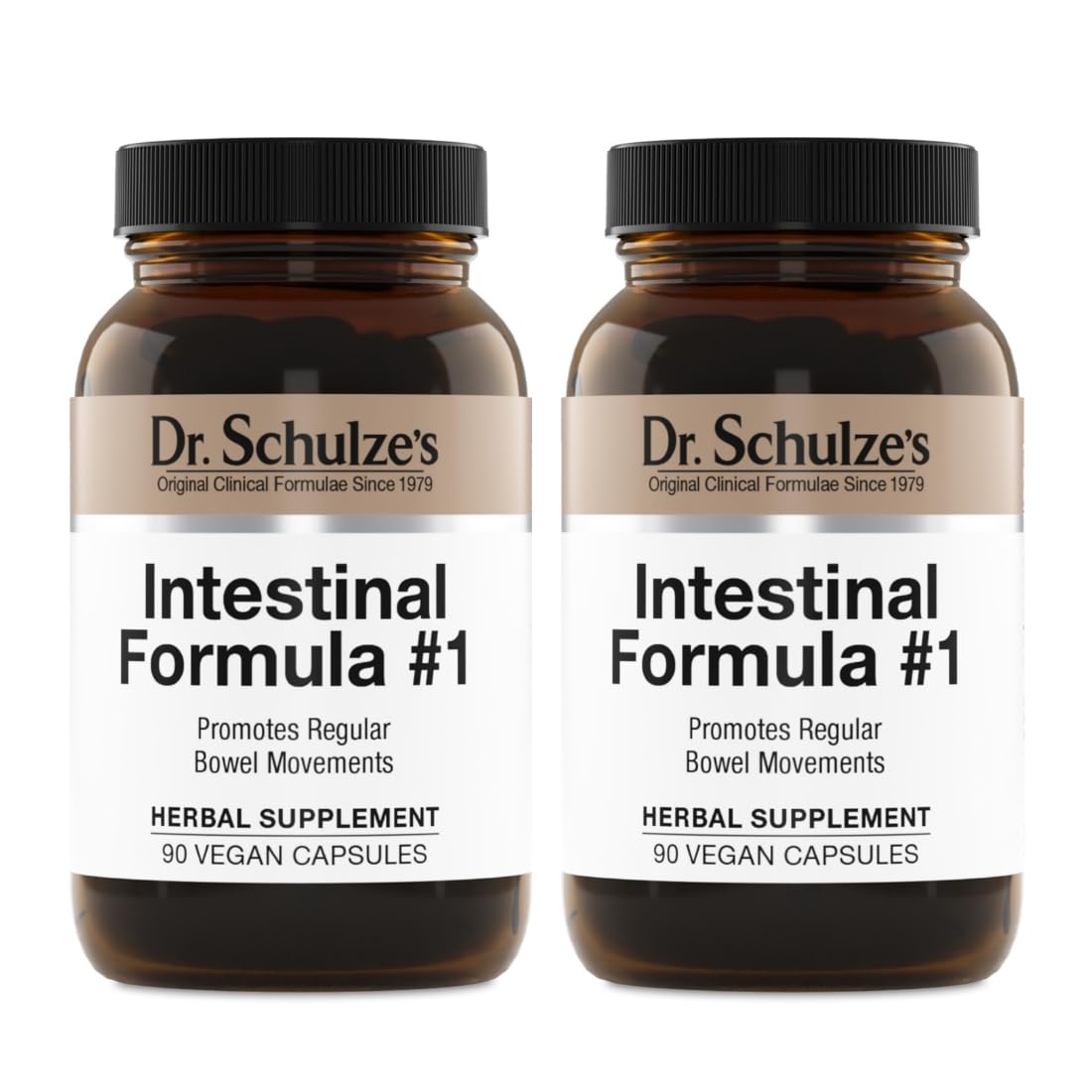 Dr. Schulze's Intestinal Formula 1 - Bowel Movement Supplement for Colon Health Support - Bloating & Constipation Aid - Intestinal Cleanse - All-Natural - Plant-Based - Vegan - 90 Count (2 Pack) - dailyvitalstore
