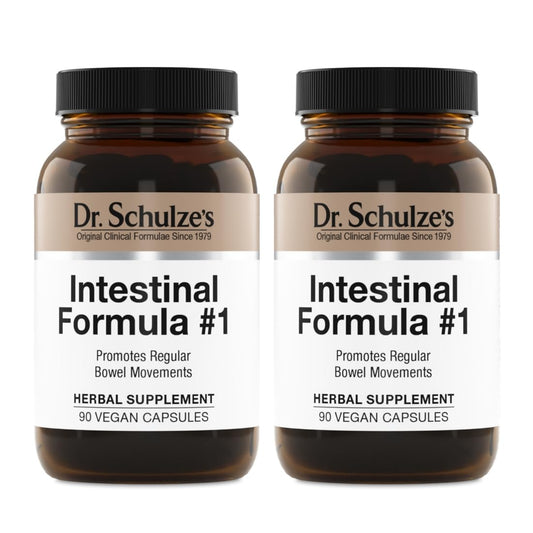 Dr. Schulze's Intestinal Formula 1 - Bowel Movement Supplement for Colon Health Support - Bloating & Constipation Aid - Intestinal Cleanse - All-Natural - Plant-Based - Vegan - 90 Count (2 Pack) - dailyvitalstore