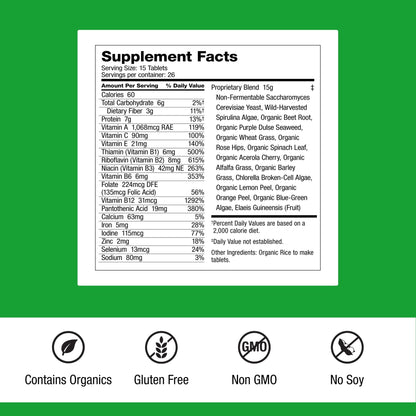 Dr. Schulze's SuperFood Plus - Everyday Superfood Supplement to Support Overall Wellness - Clean, Quality Nutrition - Supports Metabolism & Daily Energy - Gluten-Free & Dairy-Free - 390 Tablets - dailyvitalstore