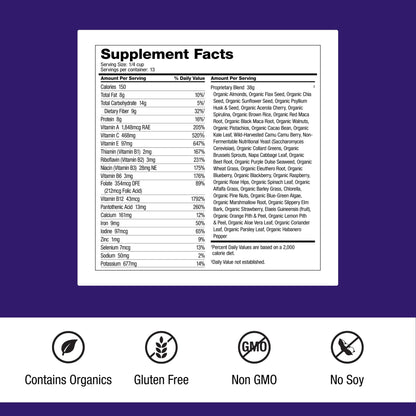 Dr. Schulze's SuperFood Ultra | Organic Super Food Powder | Vitamin B Complex and 520% Vitamin C | May Help Boost Energy & Improve Fitness | Vegan, Non-GMO & Gluten-Free | 17.4 Oz - dailyvitalstore