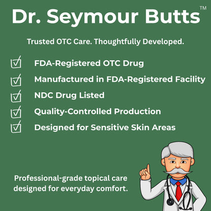 Dr. Seymour Butts Hemorrhoid Ointment – Lidocaine 5% Pain Relief for Burning, Itching & Irritation | External Hemorrhoid Care with Witch Hazel, Aloe & Botanical Support - dailyvitalstore