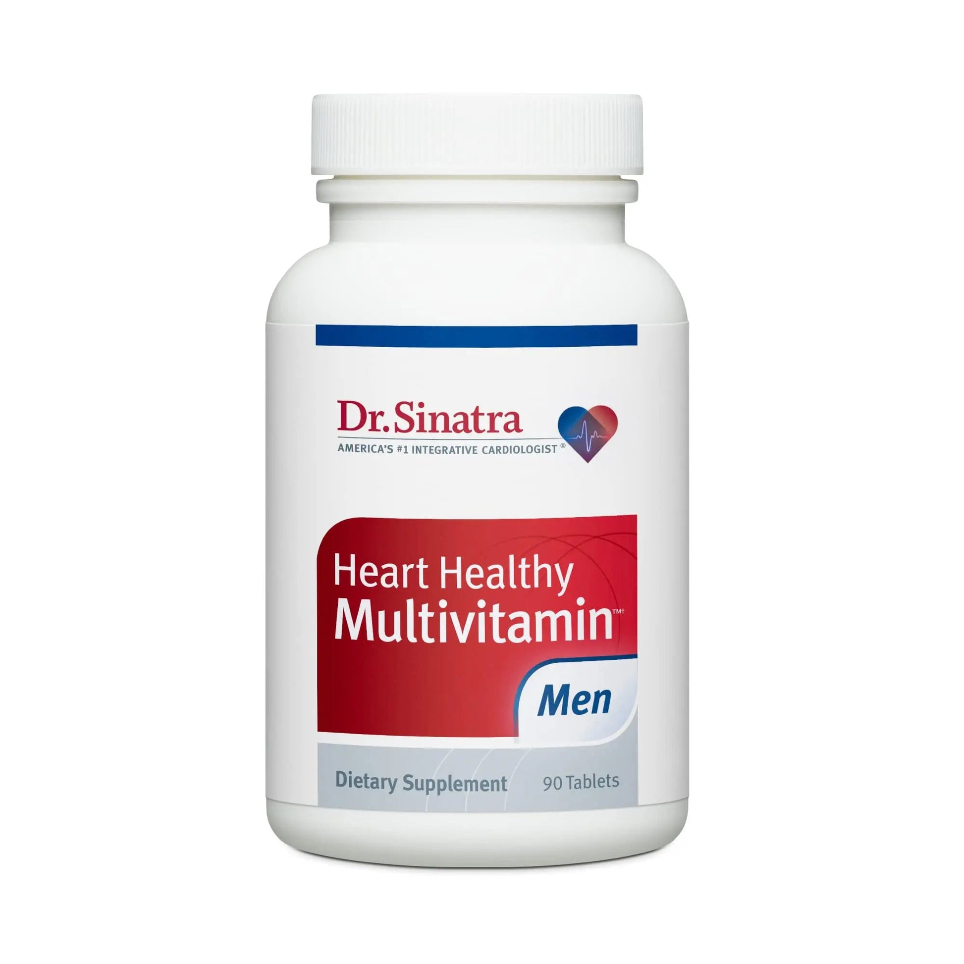 Dr. Sinatra Heart Healthy Multivitamin for Men with Vitamin D 1000 IU, A, B12, C, E, and Zinc, 90 Tablets (30-Day Supply) - dailyvitalstore