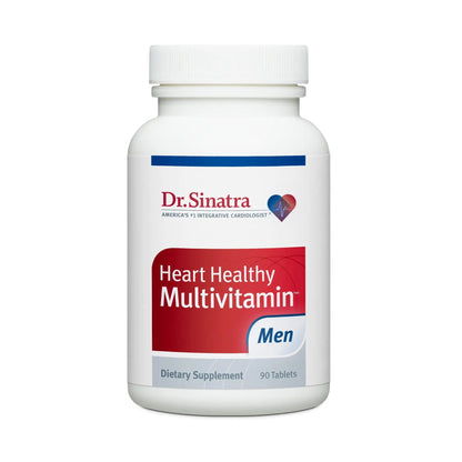 Dr. Sinatra Heart Healthy Multivitamin for Men with Vitamin D 1000 IU, A, B12, C, E, and Zinc, 90 Tablets (30-Day Supply) - dailyvitalstore