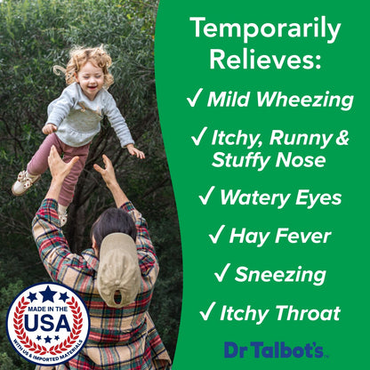 Dr. Talbot's Infant Daily Allergy Relief Liquid Medicine, Naturally Inspired for Babies, Includes Syringe, Grape Juice Flavor, Purple, 4 Fl Oz - dailyvitalstore