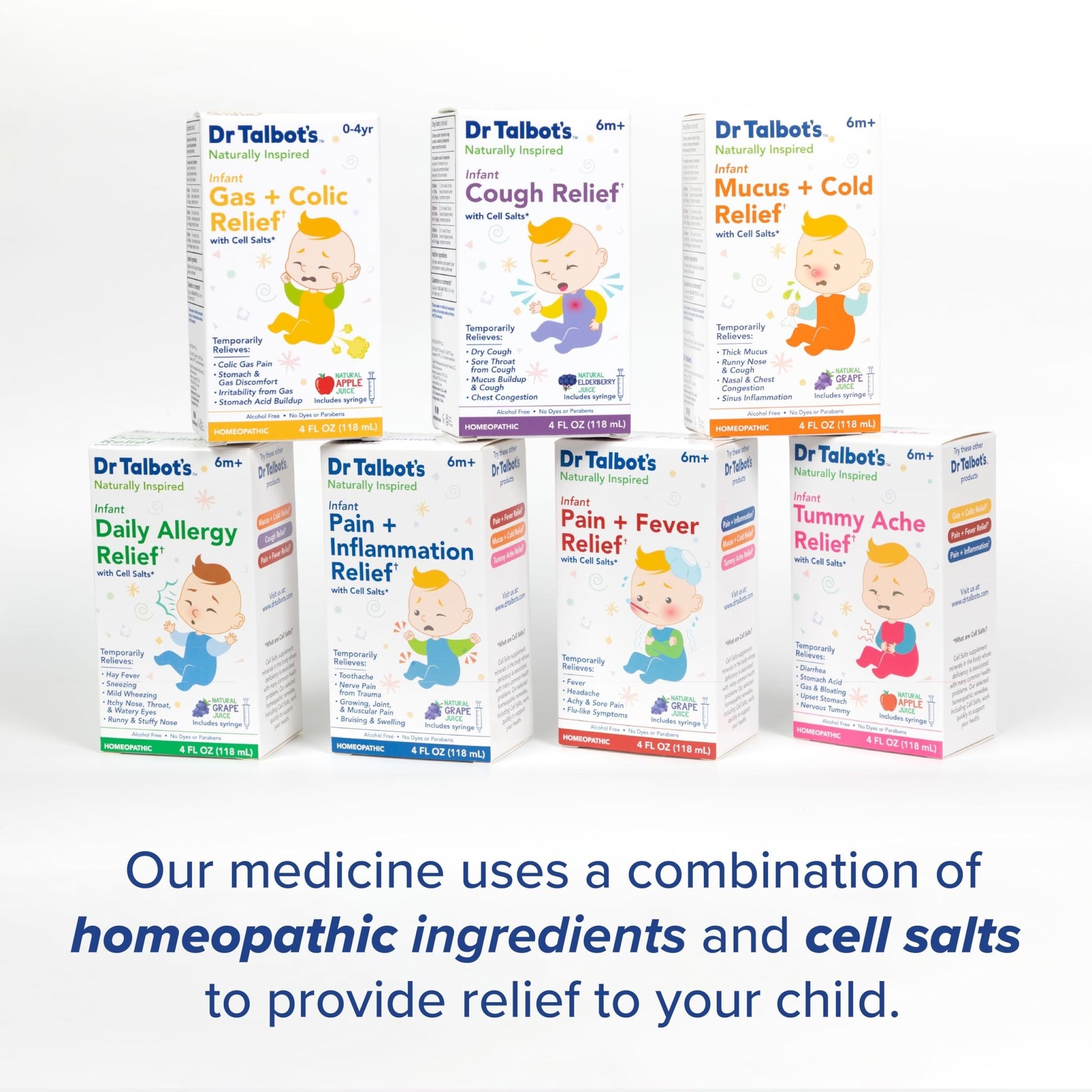 Dr. Talbot's Infant Daily Allergy Relief Liquid Medicine, Naturally Inspired for Babies, Includes Syringe, Grape Juice Flavor, Purple, 4 Fl Oz - dailyvitalstore