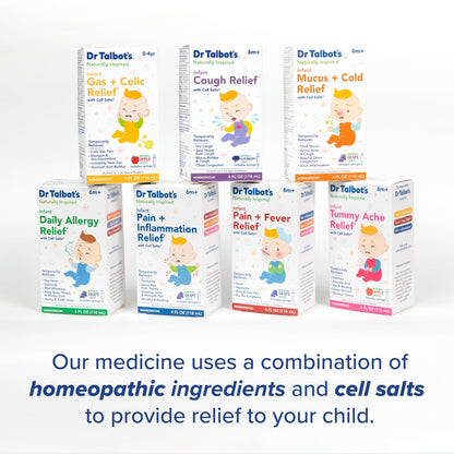 Dr. Talbot's Infant Daily Allergy Relief Liquid Medicine, Naturally Inspired for Babies, Includes Syringe, Grape Juice Flavor, Purple, 4 Fl Oz - dailyvitalstore