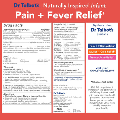 Dr. Talbot's Infant Pain and Fever Relief Liquid Medicine - 4 fl oz - 6+ Months - Grape Juice Flavor - No Alcohol, Dyes, or Parabens - Baby Essentials - dailyvitalstore