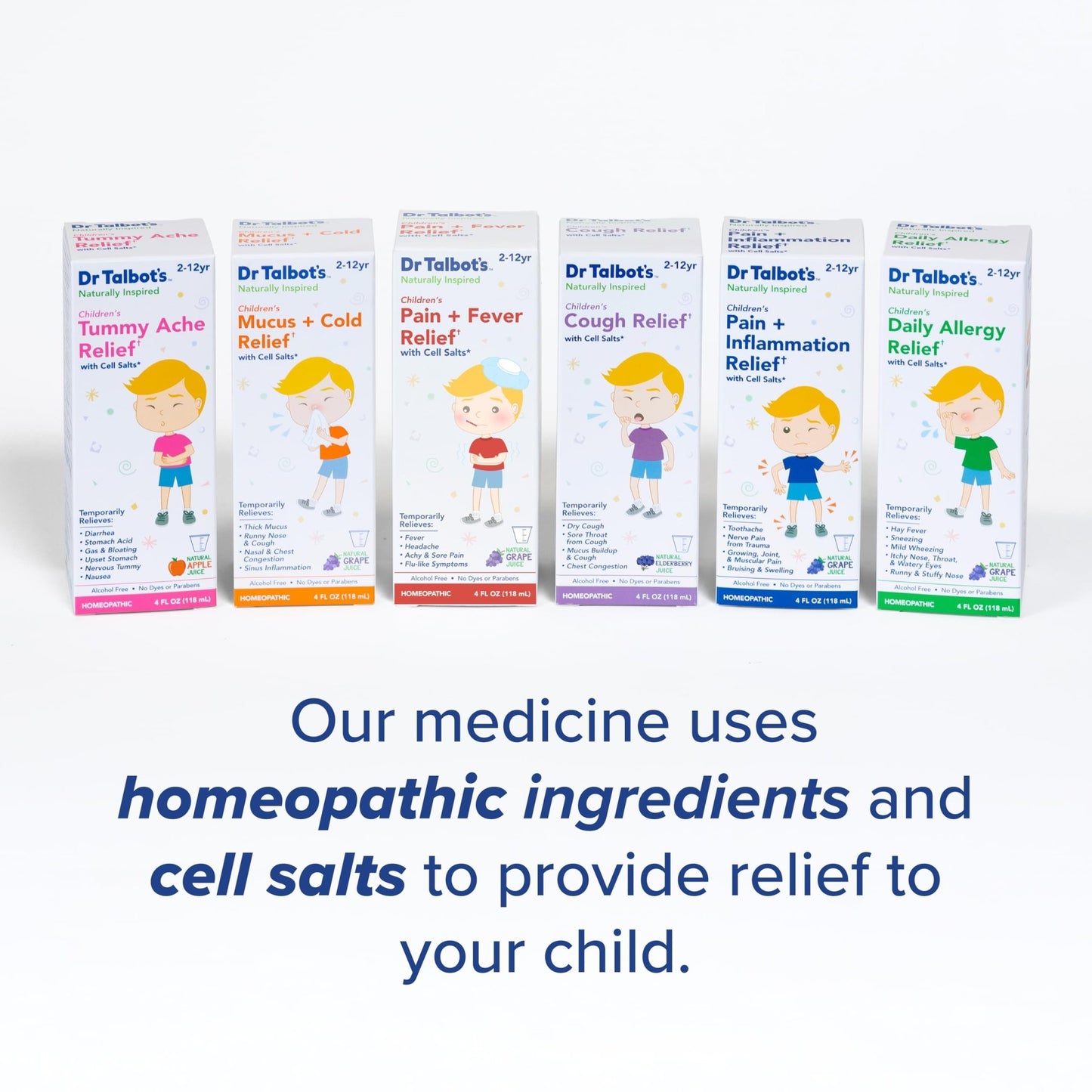 Dr. Talbot's Pain + Inflammation Relief Liquid Medicine for Children, Includes Dosage Cup, Grape Juice Flavor, 4 Fl Oz (Packaging May Vary) - dailyvitalstore