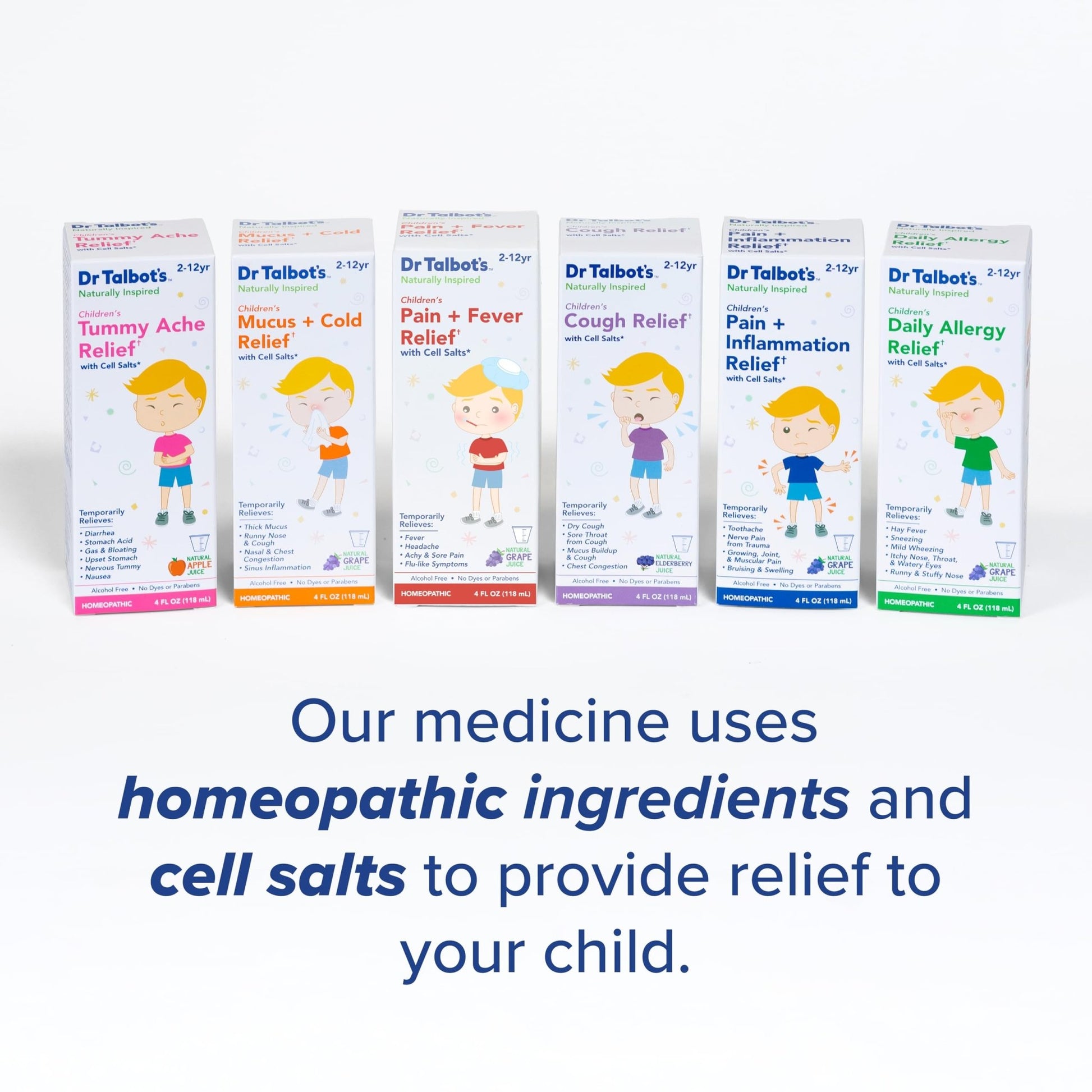 Dr. Talbot's Pain + Inflammation Relief Liquid Medicine for Children, Includes Dosage Cup, Grape Juice Flavor, 4 Fl Oz (Packaging May Vary) - dailyvitalstore