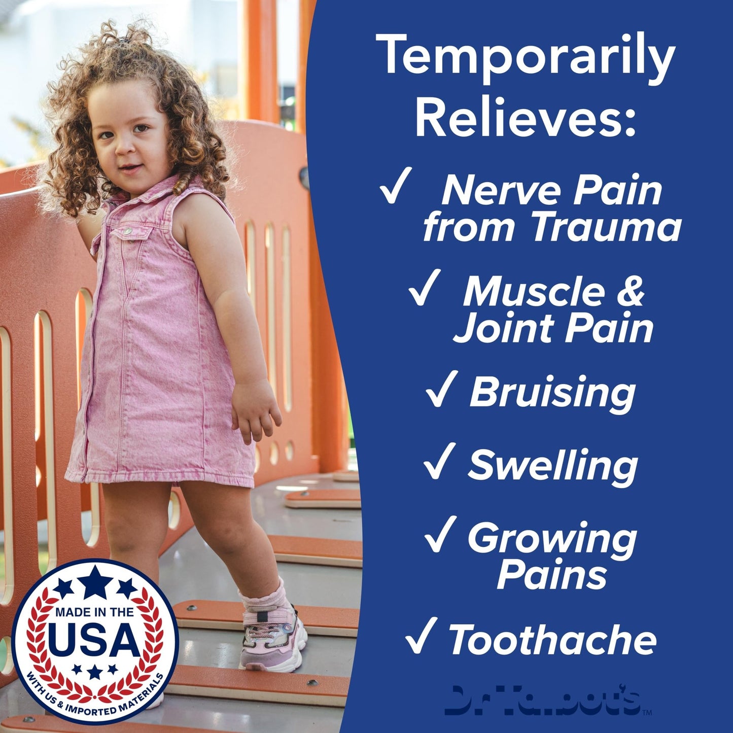 Dr. Talbot's Pain + Inflammation Relief Liquid Medicine for Children, Includes Dosage Cup, Grape Juice Flavor, 4 Fl Oz (Packaging May Vary) - dailyvitalstore