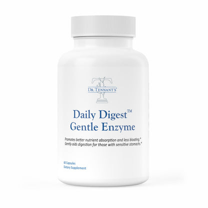 Dr. Tennant's Digestive Enzymes with Bromelain, Papain and Lipase - Bloating Relief and Gas Support for Sensitive Stomachs, Vegan, 27-Enzyme Blend, - dailyvitalstore