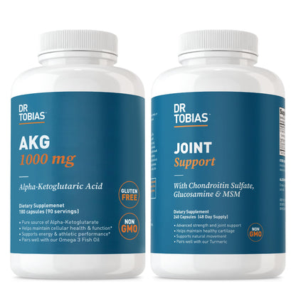 Dr. Tobias AKG Supplement & Joint Support Supplement - Supports Energy, Muscles, Cartilage & Joint Health, Non-GMO - dailyvitalstore