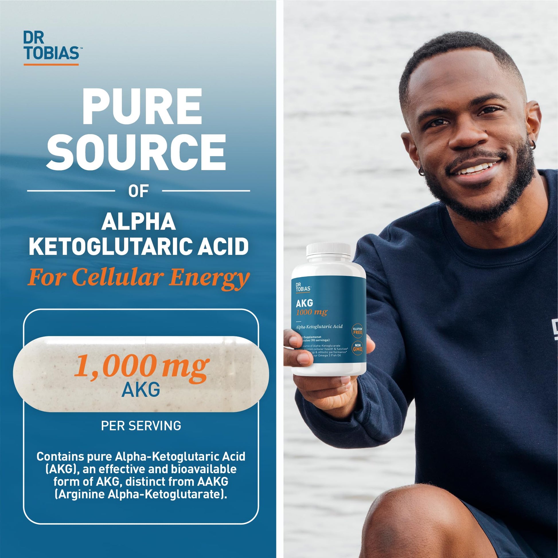 Dr. Tobias AKG Supplement & Joint Support Supplement - Supports Energy, Muscles, Cartilage & Joint Health, Non-GMO - dailyvitalstore
