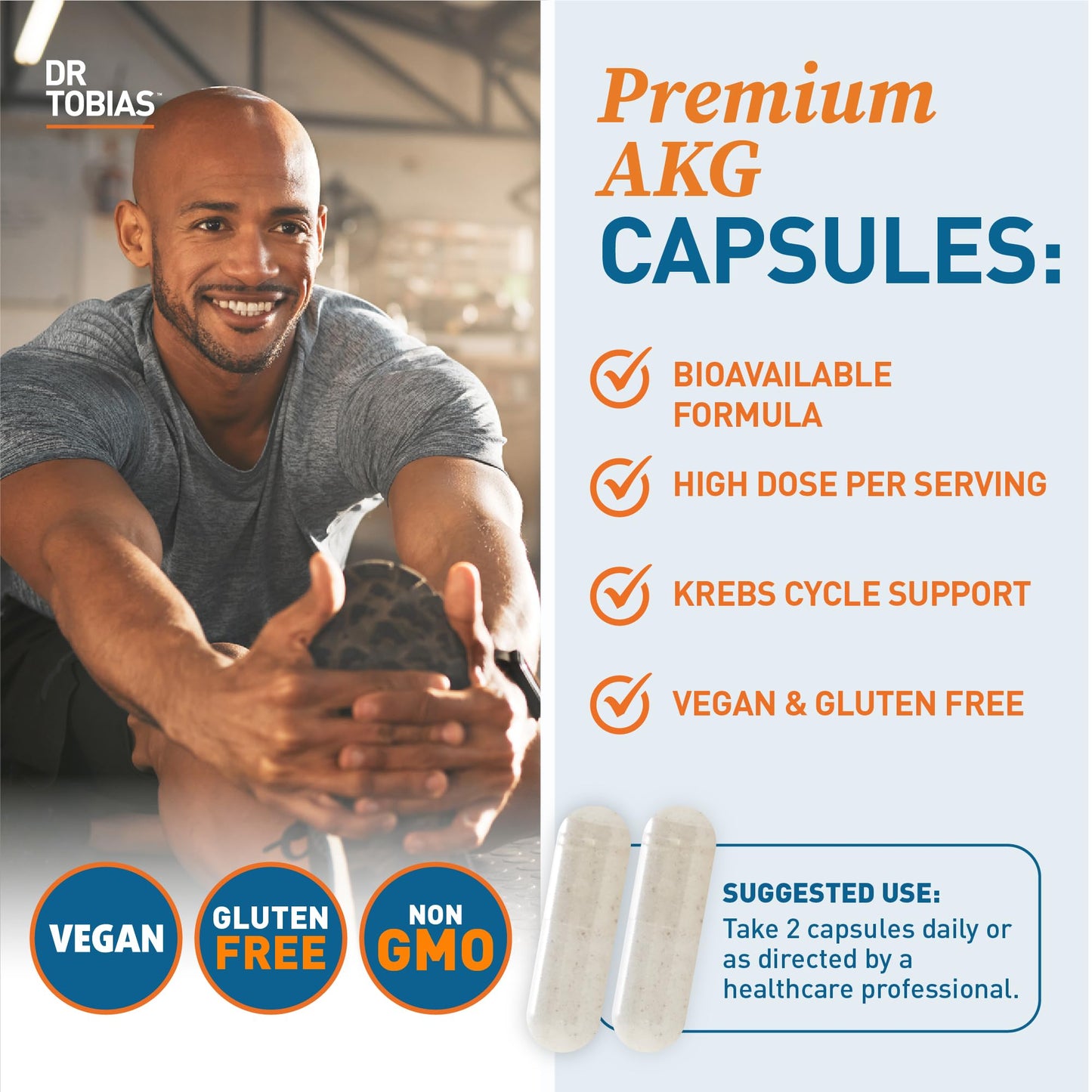 Dr. Tobias AKG Supplement & Joint Support Supplement - Supports Energy, Muscles, Cartilage & Joint Health, Non-GMO - dailyvitalstore