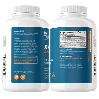 Dr. Tobias AKG Supplement & Joint Support Supplement - Supports Energy, Muscles, Cartilage & Joint Health, Non-GMO - dailyvitalstore