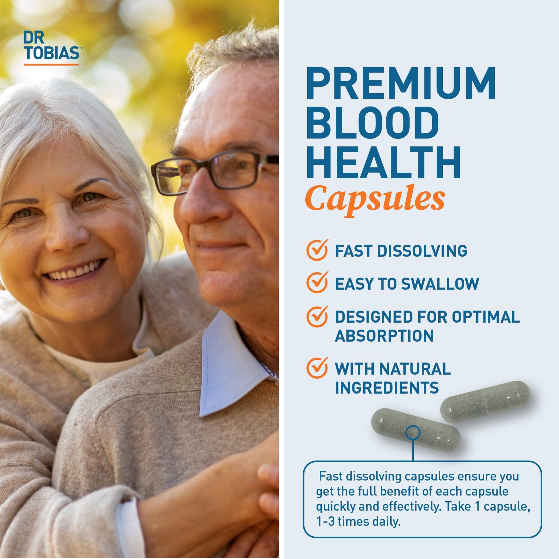 Dr. Tobias Blood Pressure Support Supplement with Hawthorn, Hibiscus Flower, Olive Leaf & Garlic, Supports Normal Circulatory Health with Vitamins C, B6, B12, Niacin, Folate & Herbs, 90 Capsules - dailyvitalstore