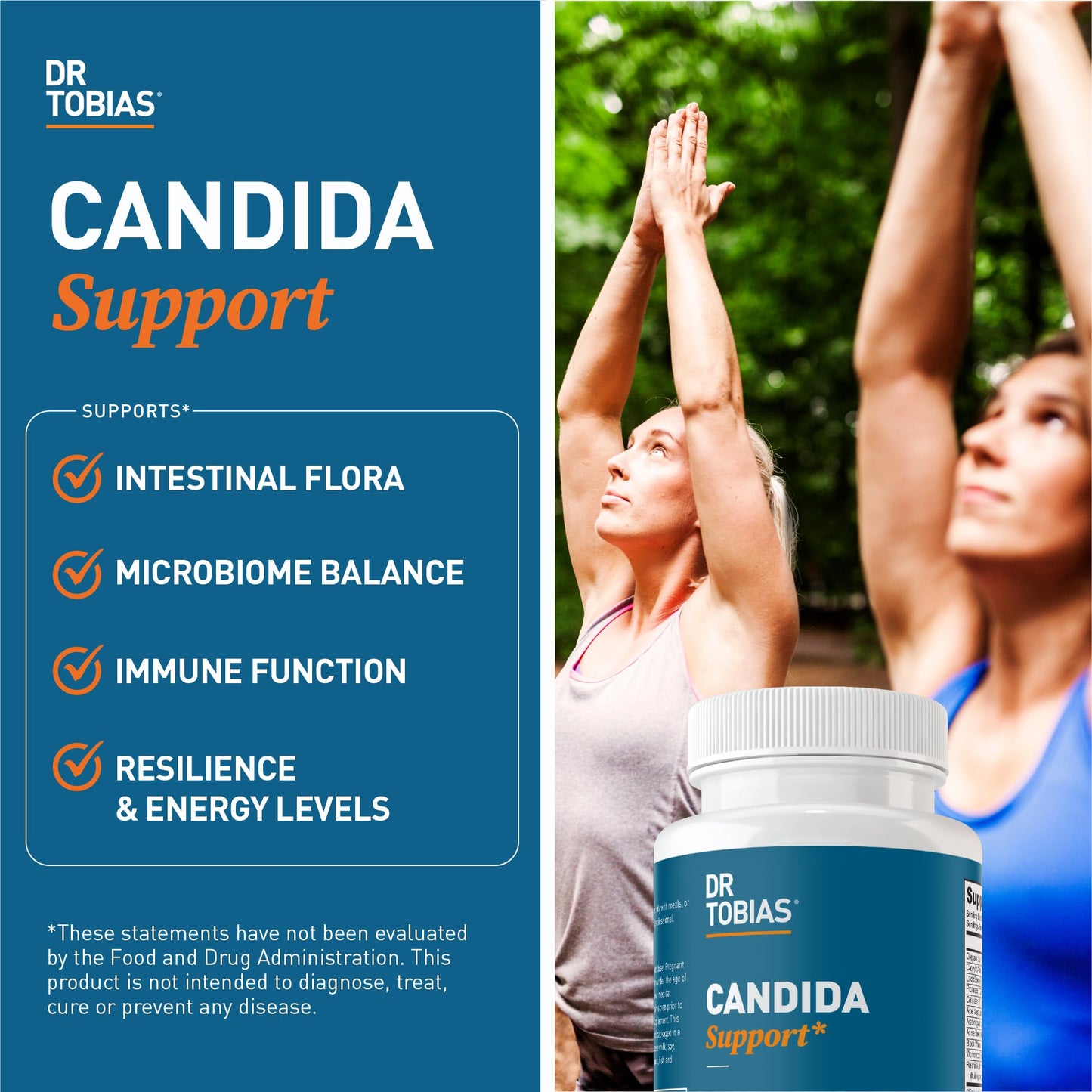 Dr. Tobias Candida Support, Gut Flora Balance Complex with Oregano, Caprylic Acid, Enzymes & Probiotics, Support Intestinal Detox Cleanse & Gut Healt - dailyvitalstore