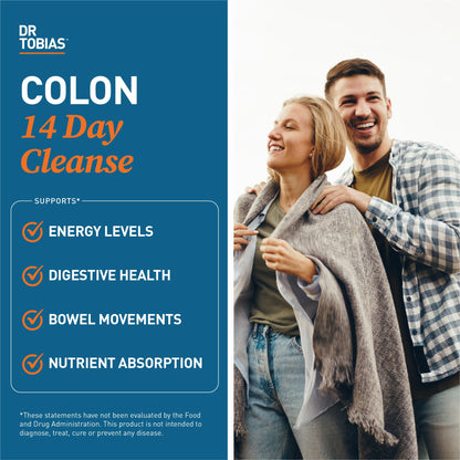 Dr. Tobias Colon Cleanse - Constipation Relief & Gut Health Support for Women & Men | 14 Day Colon Cleanser for a Gentle Colon Detox - dailyvitalstore