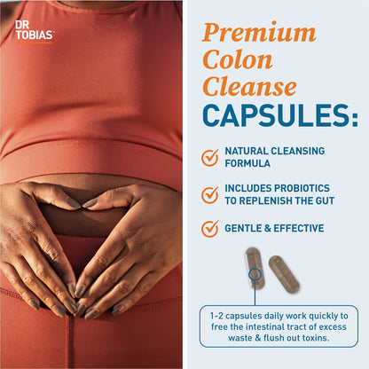 Dr. Tobias Colon Cleanse - Constipation Relief & Gut Health Support for Women & Men | 14 Day Colon Cleanser for a Gentle Colon Detox - dailyvitalstore