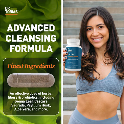 Dr. Tobias Colon Cleanse - Constipation Relief & Gut Health Support for Women & Men | 14 Day Colon Cleanser for a Gentle Colon Detox - dailyvitalstore