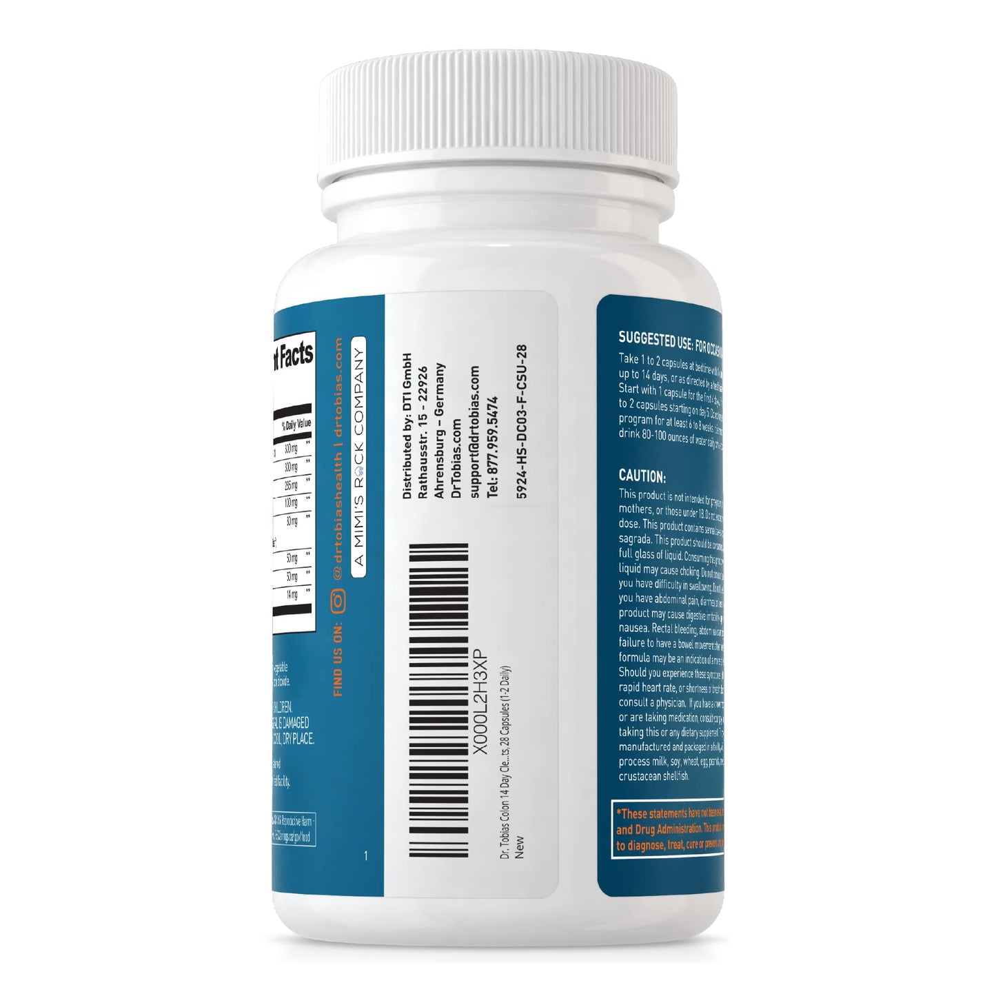 Dr. Tobias Colon Cleanse - Constipation Relief & Gut Health Support for Women & Men | 14 Day Colon Cleanser for a Gentle Colon Detox - dailyvitalstore