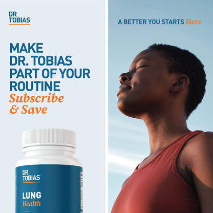 Dr. Tobias Lung Health - Lung Support Supplement with Vitamin C, Butterbur, Quercetin & Bromelain | Lung Cleanse & Detox Formula for Bronchial & Respiratory System Non-GMO (60 Capsules, 60 Servings) - dailyvitalstore