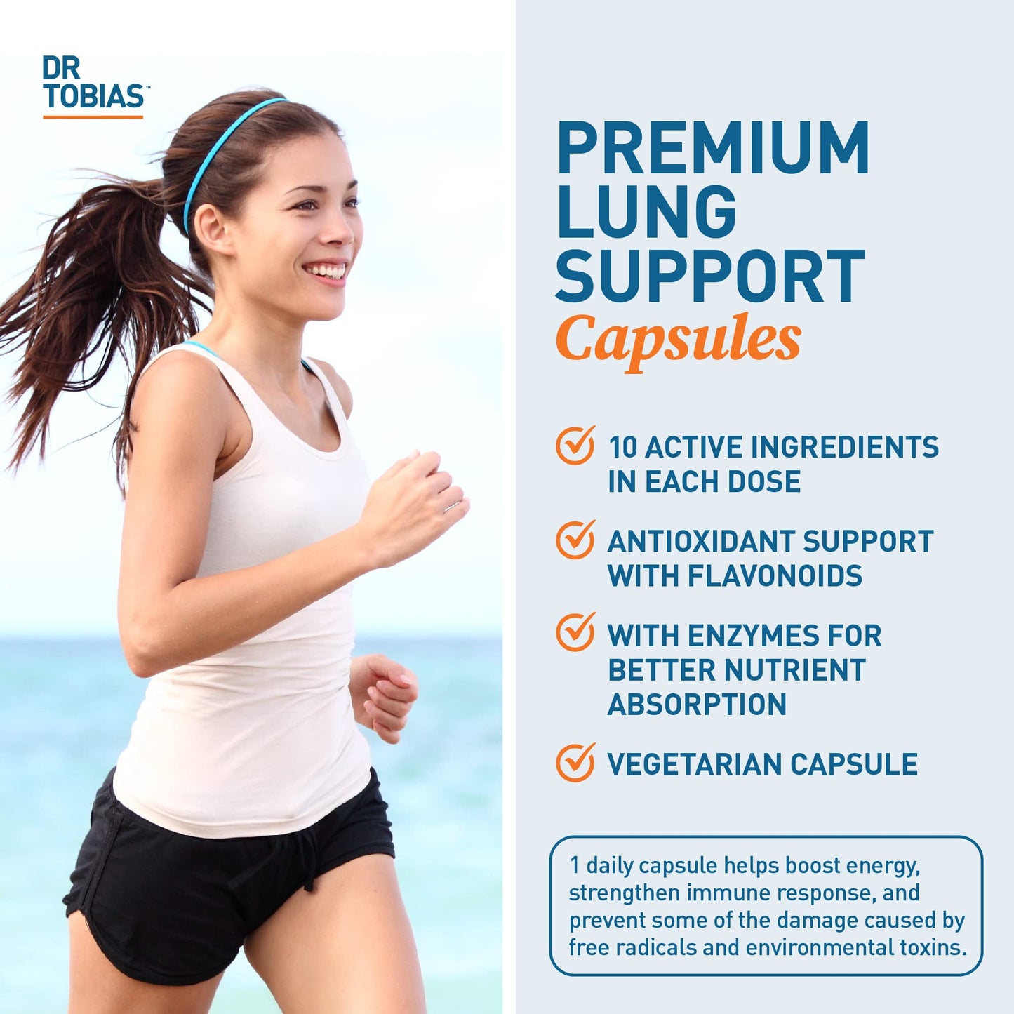 Dr. Tobias Lung Health - Lung Support Supplement with Vitamin C, Butterbur, Quercetin & Bromelain | Lung Cleanse & Detox Formula for Bronchial & Respiratory System Non-GMO (60 Capsules, 60 Servings) - dailyvitalstore