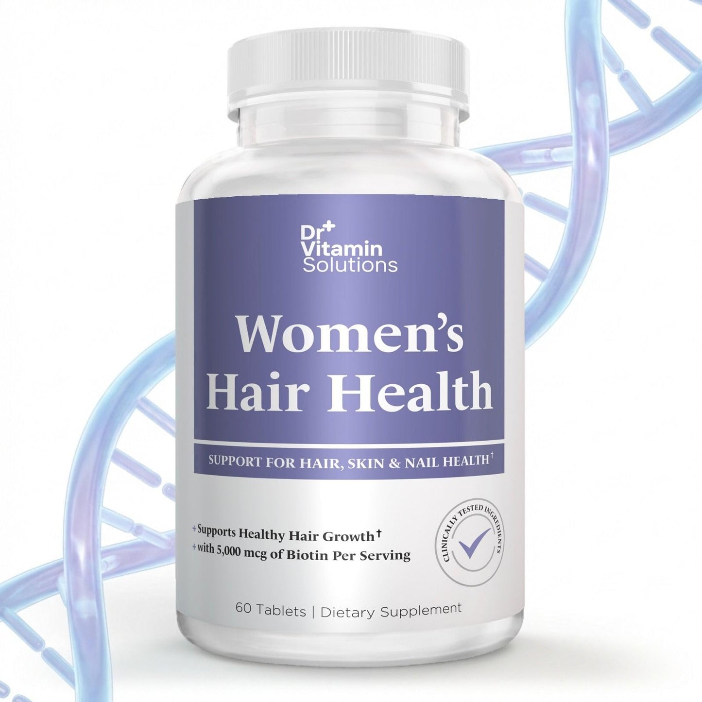 Dr Vitamin Women's Hair Health - Hair, Skin & Nails Support with Biotin & Collagen - 60 Tablets - dailyvitalstore
