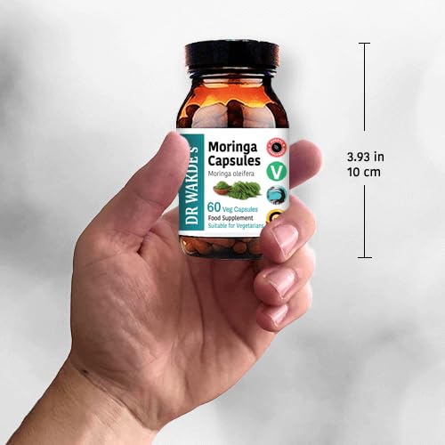 DR WAKDE'S Moringa Capsules (Moringa oleifera, 60 Veg Caps, Plant-Based Supplement, Ayurvedic Herb, All Natural, Vegan) - dailyvitalstore