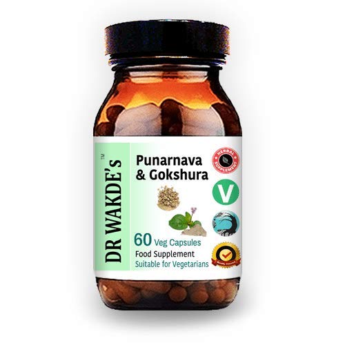 DR WAKDE's Punarnava & Gokshura Capsules (60 Veg Caps, Promotes Healthy Urinary Flush, Ayurvedic Supplement, Vegan, Herbal, All Natural, Made in UK) - dailyvitalstore
