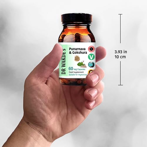 DR WAKDE's Punarnava & Gokshura Capsules (60 Veg Caps, Promotes Healthy Urinary Flush, Ayurvedic Supplement, Vegan, Herbal, All Natural, Made in UK) - dailyvitalstore