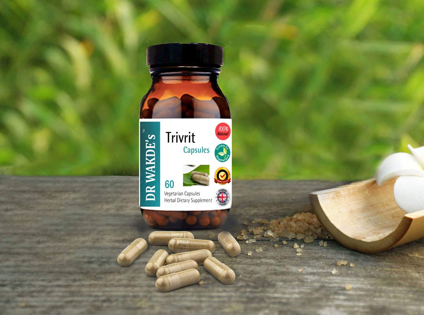 DR WAKDE'S Trivrit Capsules (Nishottar, 60 Veg Caps, Plant-Based Supplement, Ayurvedic Herb, All Natural, Vegan) - dailyvitalstore