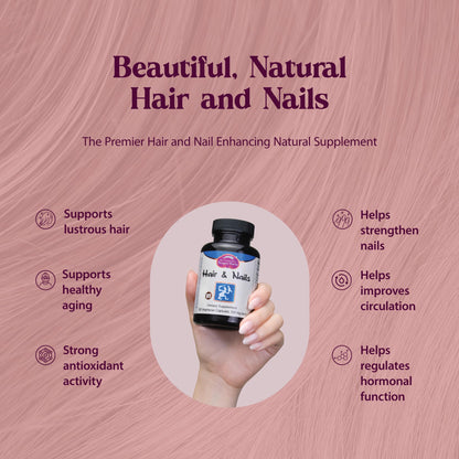 Dragon Herbs Hair and Nails | All Natural Supplement to Support Hair, Nails, Healthy Aging, and Circulation | All Natural Ingredients, Non-GMO (100 Capsules, 500 mg Per Capsule) - dailyvitalstore