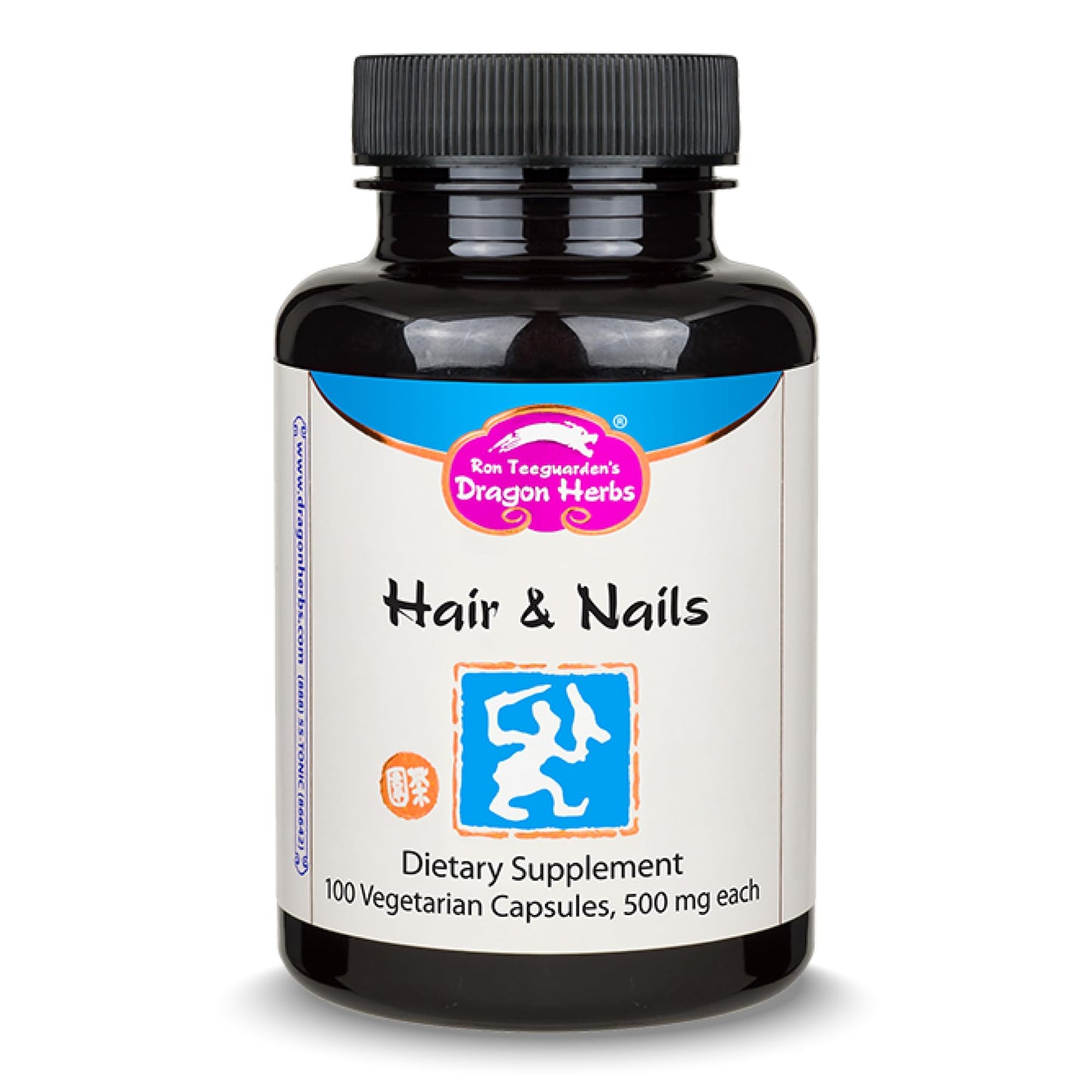 Dragon Herbs Hair and Nails | All Natural Supplement to Support Hair, Nails, Healthy Aging, and Circulation | All Natural Ingredients, Non-GMO (100 Capsules, 500 mg Per Capsule) - dailyvitalstore