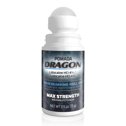 Dragon - POMADA, Maximum Strength- Pain Numbing & Long Lasting Pain Relief No Mess Applicator with Lidocaine Roll On, 2.5 oz, Pack of 3 - dailyvitalstore
