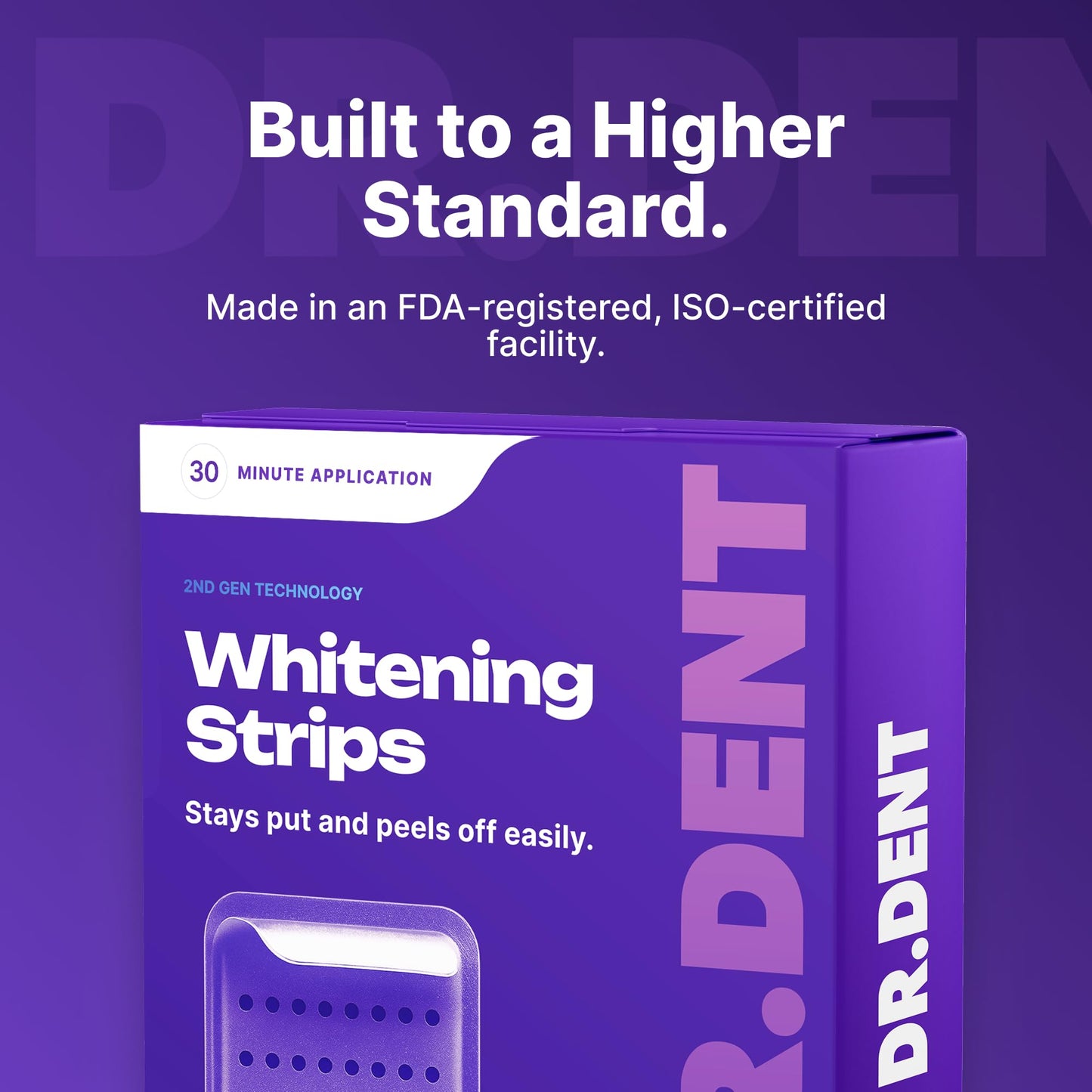 DRDENT Purple Teeth Whitening Strips 21 Treatments - Safe for Enamel - Non Sensitive Teeth Whitening - dailyvitalstore