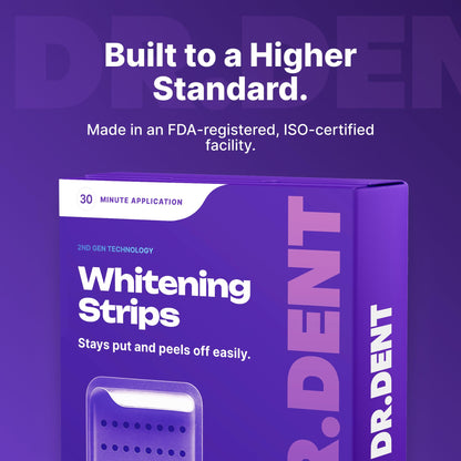 DRDENT Purple Teeth Whitening Strips 21 Treatments - Safe for Enamel - Non Sensitive Teeth Whitening - dailyvitalstore